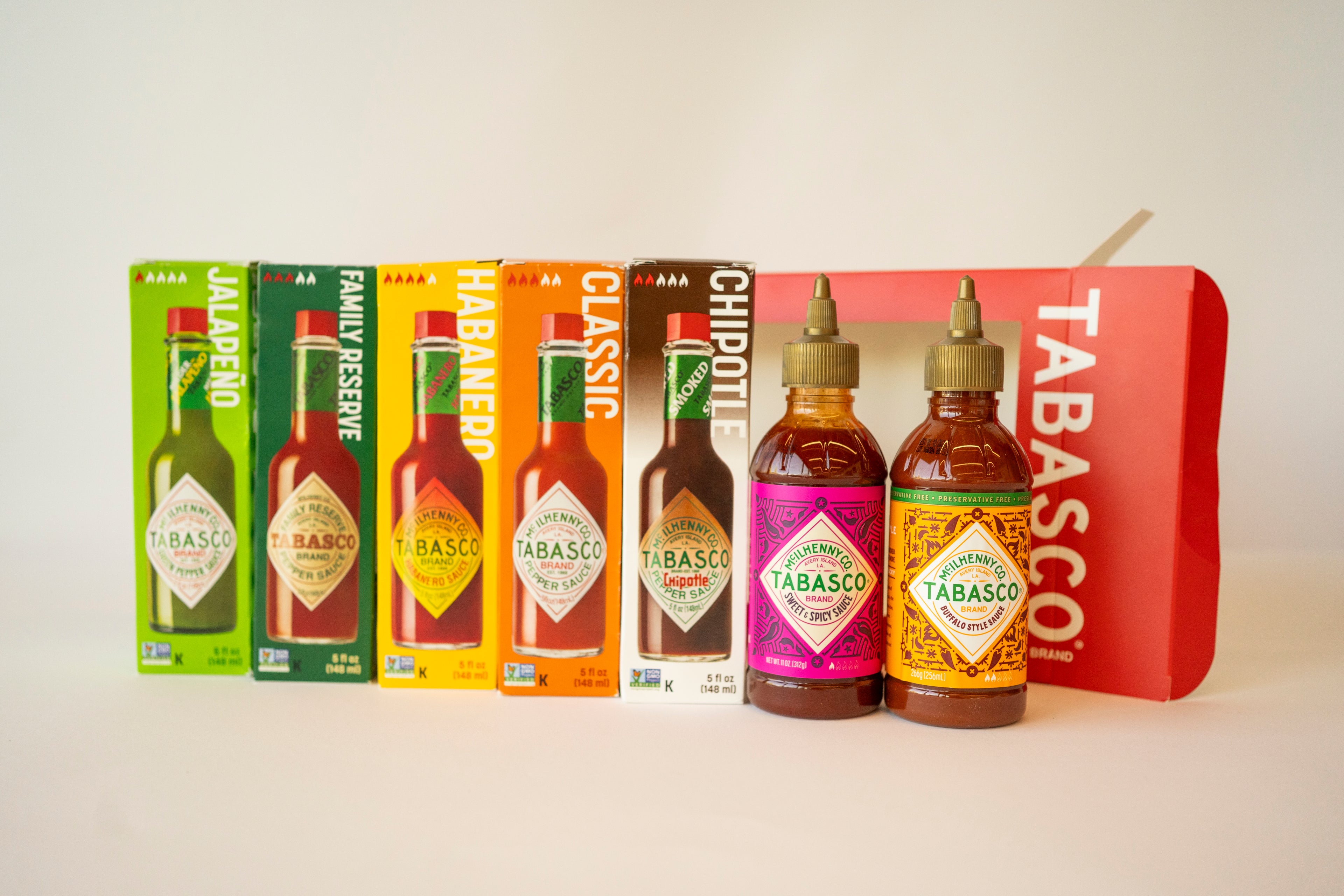 TABASCO® Giftset 8 ( 5 x 148ml + 3 x 256ml )